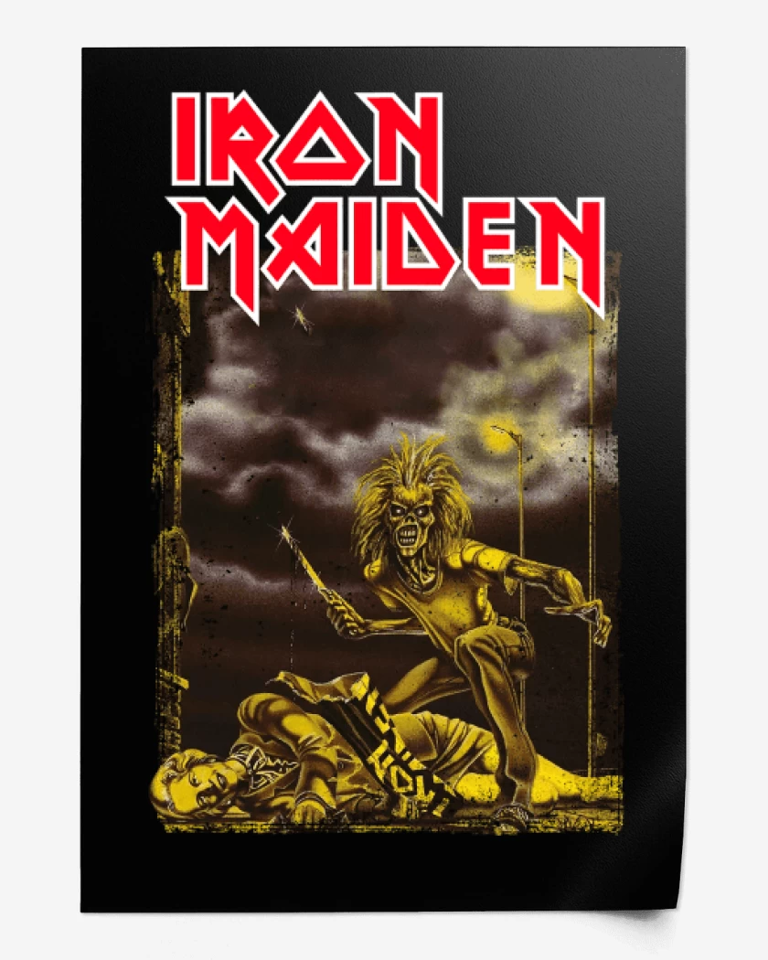 Print Negro de Iron Maiden Sanctuary