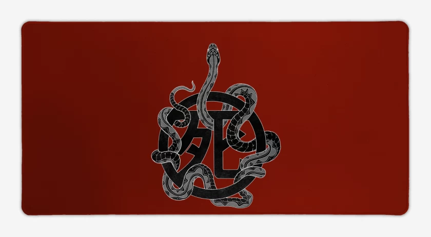Mouse pad Gamer Rojo de Iron Maiden Senjutsu Simbolo