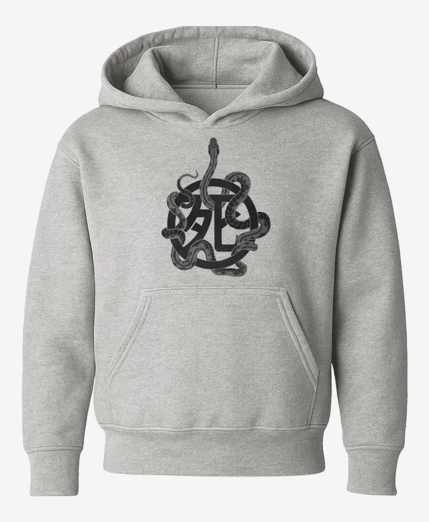 Poleron de niño Gris Melange de Iron Maiden Senjutsu Simbolo