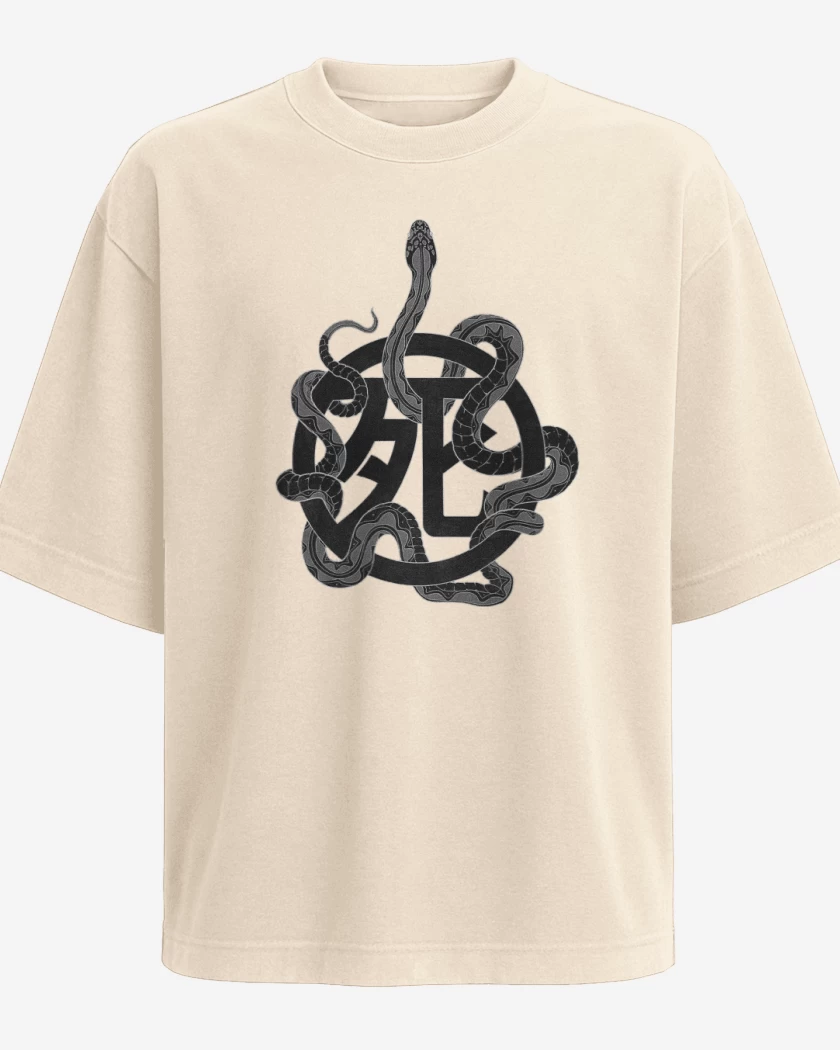 Polera Oversize Iron Maiden Senjutsu Simbolo