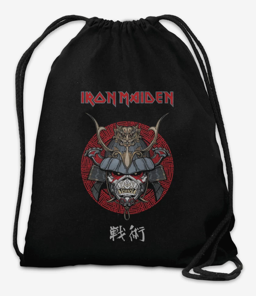 Mochila Negro de Iron Maiden Eddie Samurai