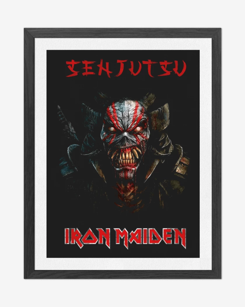 Cuadro decorativo Negro de Iron Maiden Senjutsu Eddie