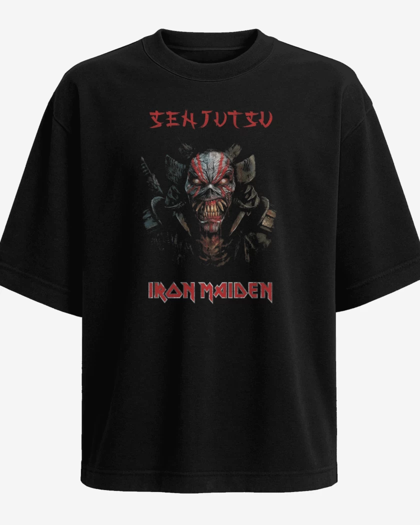 Polera Oversize Iron Maiden Senjutsu Eddie