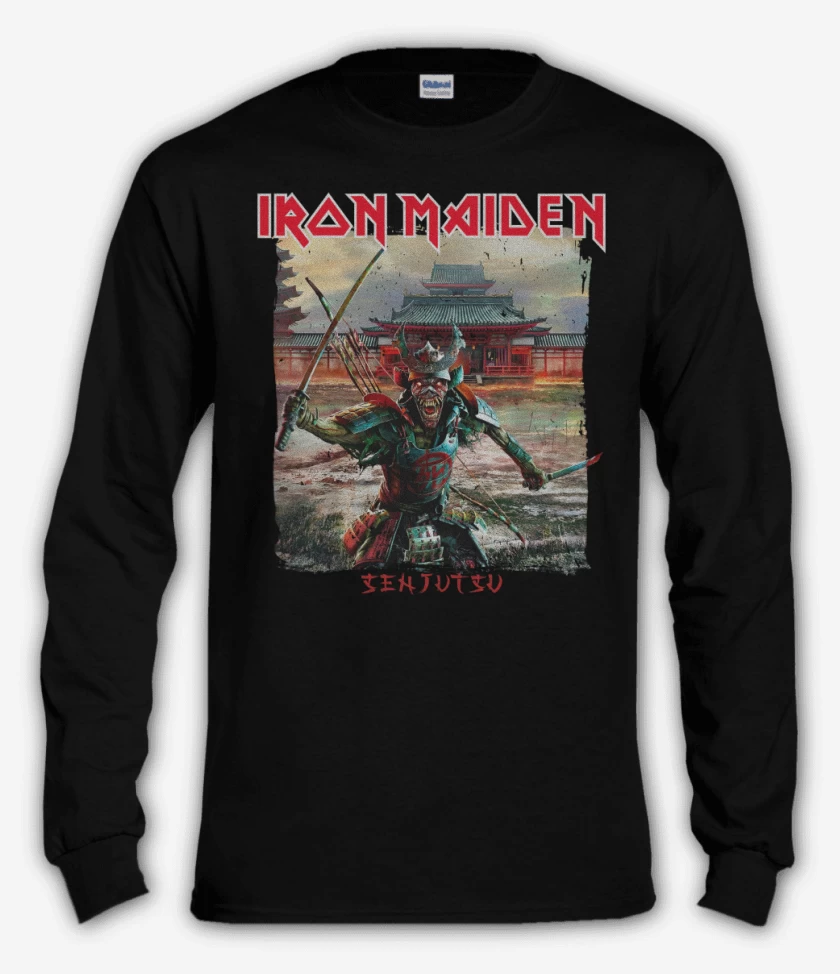 Polera manga larga Iron Maiden Senjutsu Samurai
