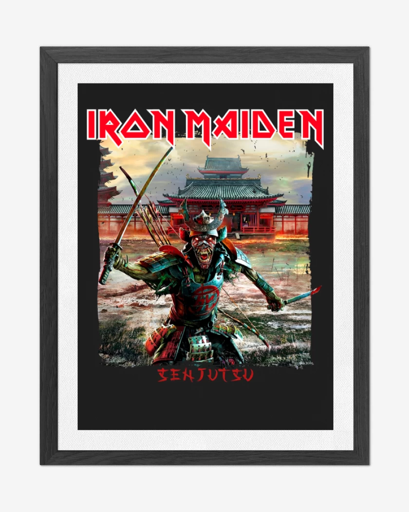 Cuadro decorativo Negro de Iron Maiden Senjutsu Samurai