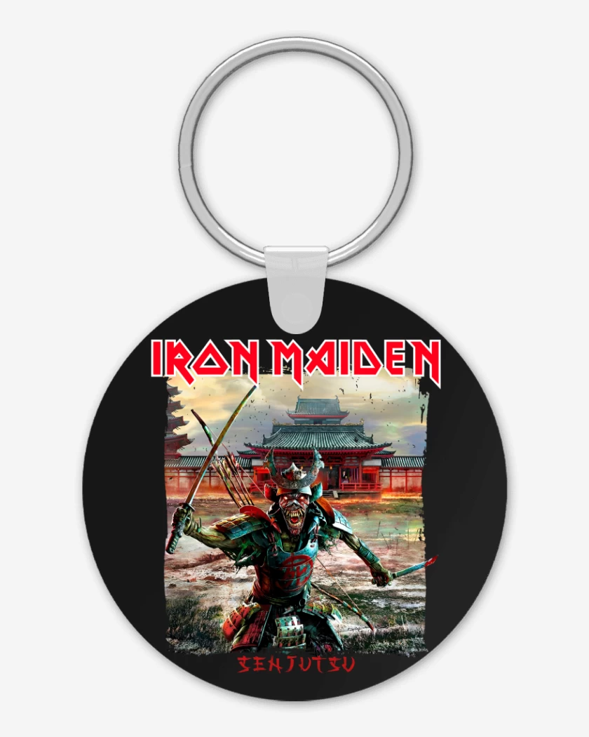 Llavero Negro de Iron Maiden Senjutsu Samurai