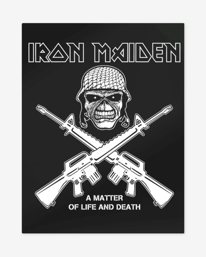 Print metalico Negro de Iron Maiden A Matter