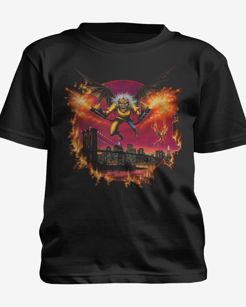 Polera de niño Negro de Iron Maiden Eddie Icarus