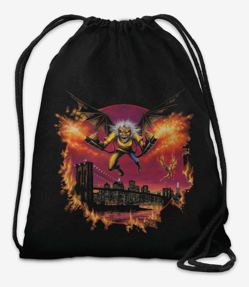 Mochila Negro de Iron Maiden Eddie Icarus