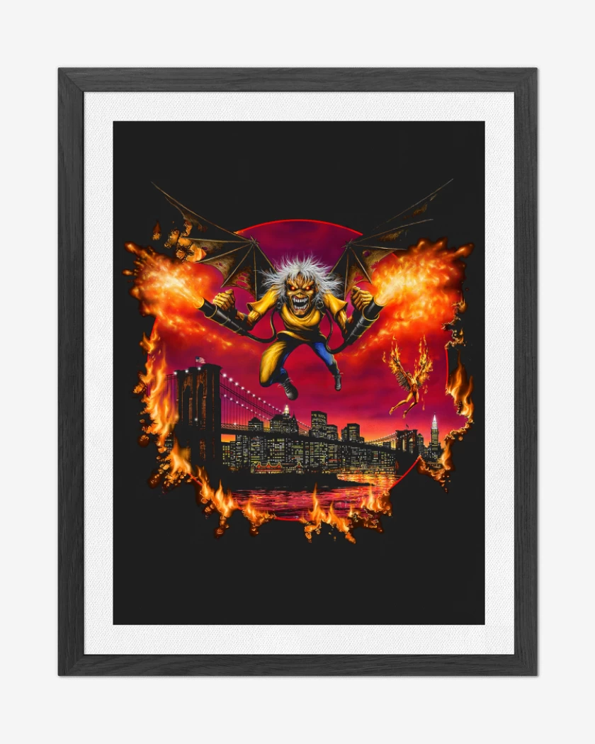 Cuadro decorativo Negro de Iron Maiden Eddie Icarus