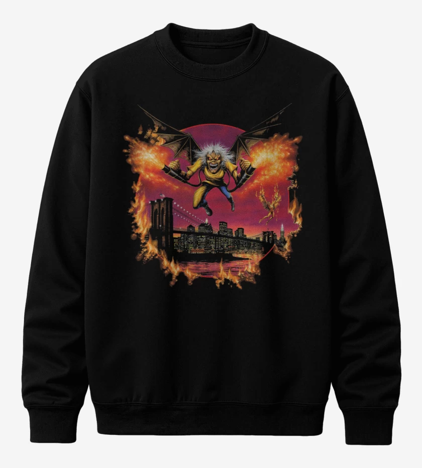 Poleron polo Negro de Iron Maiden Eddie Icarus