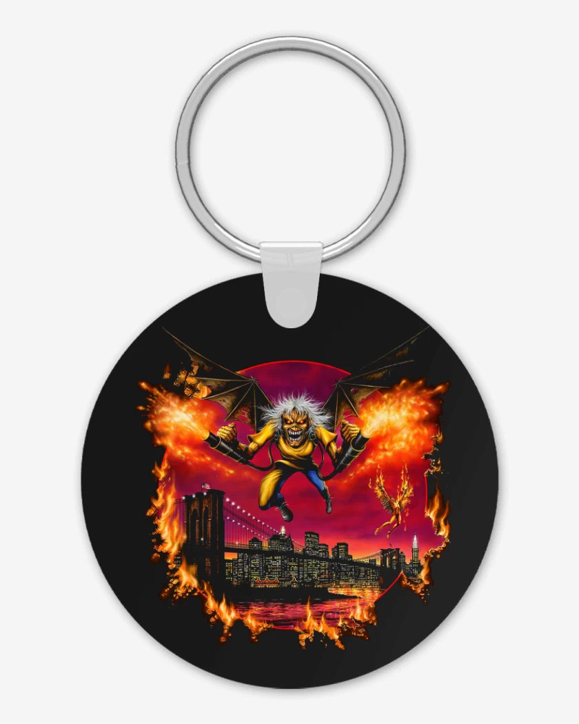 Llavero Negro de Iron Maiden Eddie Icarus