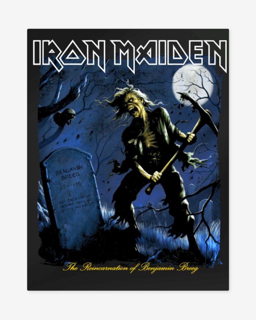 Print metalico Negro de Iron Maiden The Reincarnation