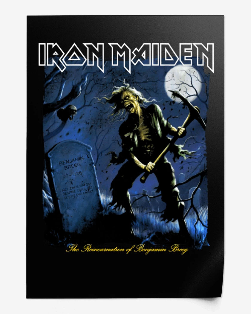 Print Negro de Iron Maiden The Reincarnation
