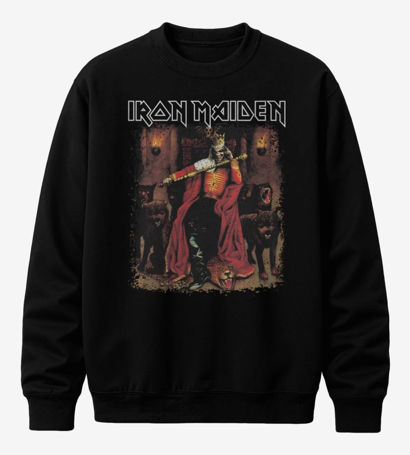 Poleron polo Negro de Iron Maiden Edward the Great