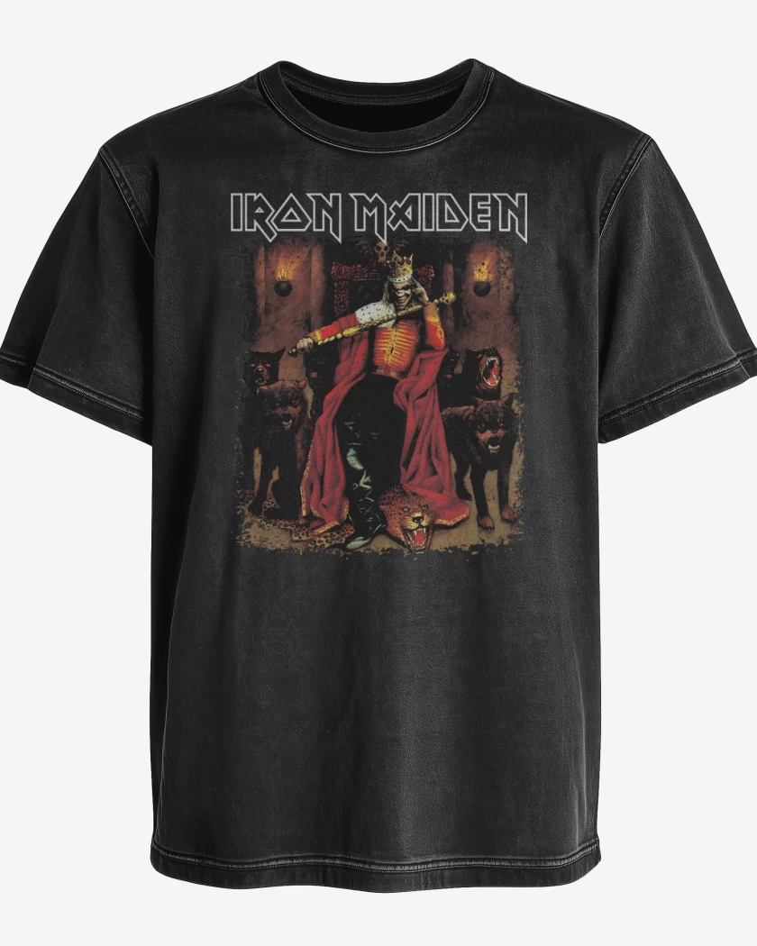 Polera desgastada Negro de Iron Maiden Edward the Great