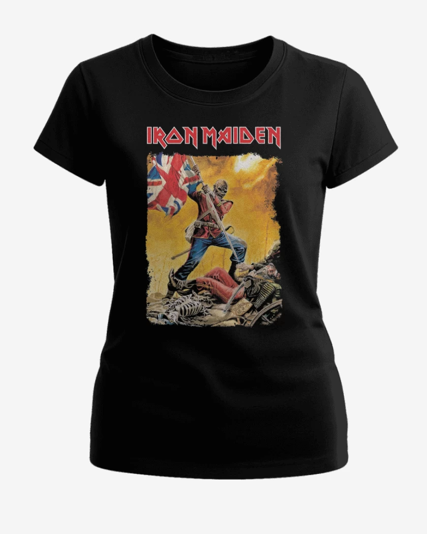 Polera de Mujer Negro de Iron Maiden Eddie Trooper 