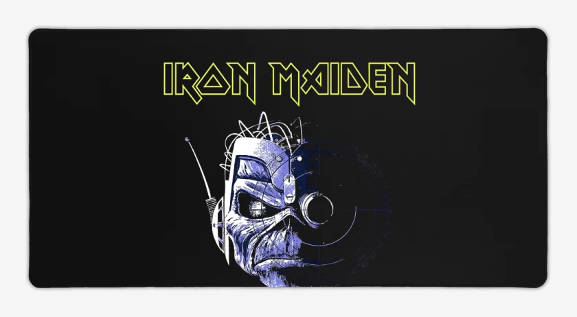 Mouse pad Gamer Negro de Iron Maiden Wasted