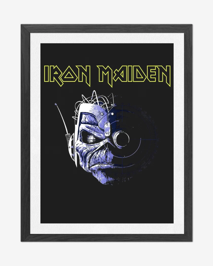 Cuadro decorativo Negro de Iron Maiden Wasted