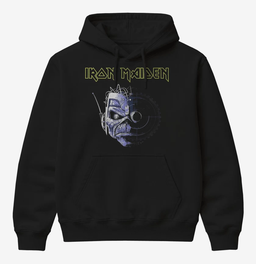 Poleron Canguro básico Negro de Iron Maiden Wasted