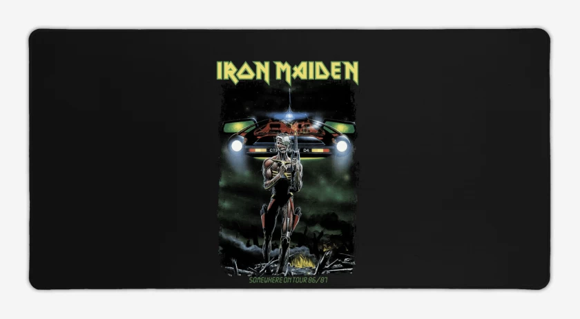 Mouse pad Gamer Negro de Iron Maiden Somewhere on Tour