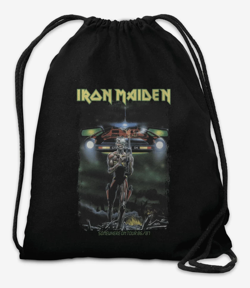 Mochila Negro de Iron Maiden Somewhere on Tour