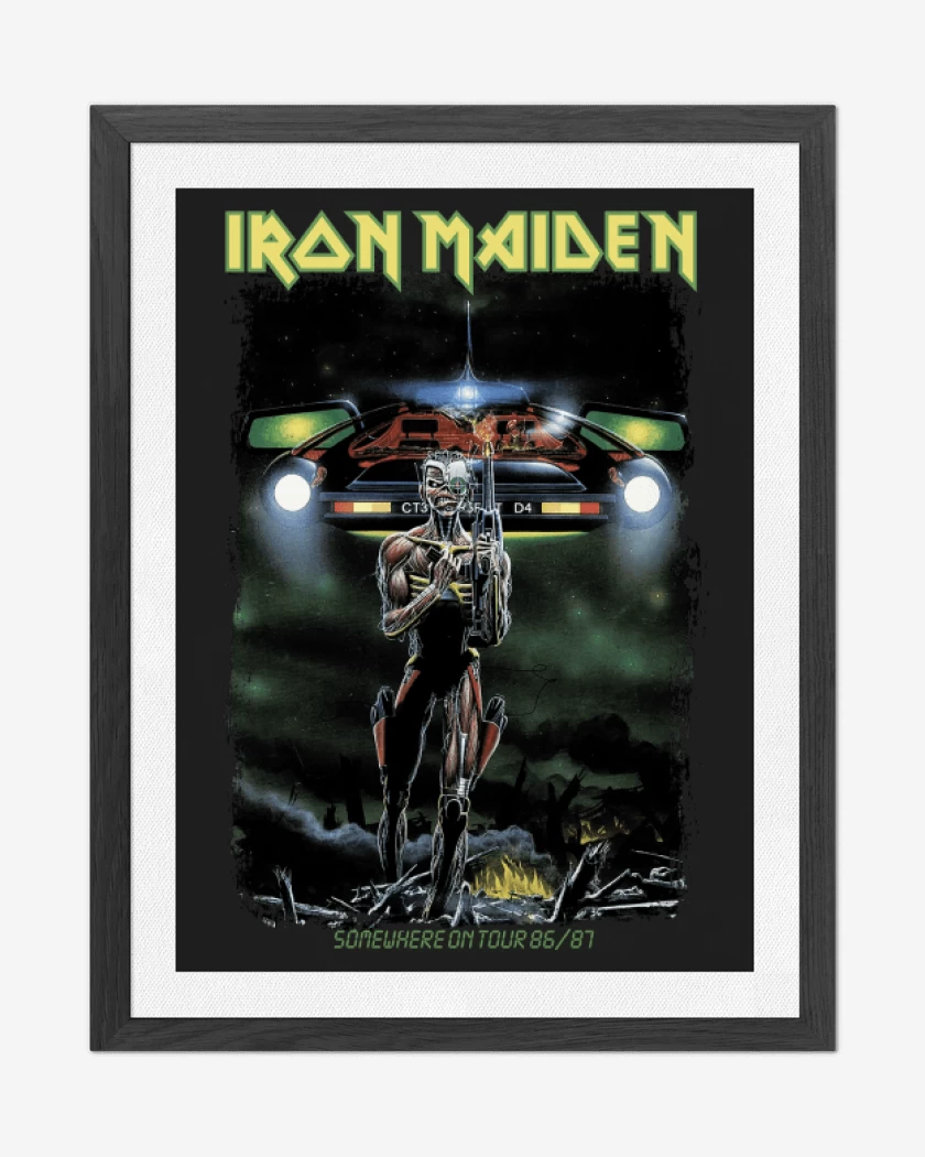 Cuadro decorativo Negro de Iron Maiden Somewhere on Tour