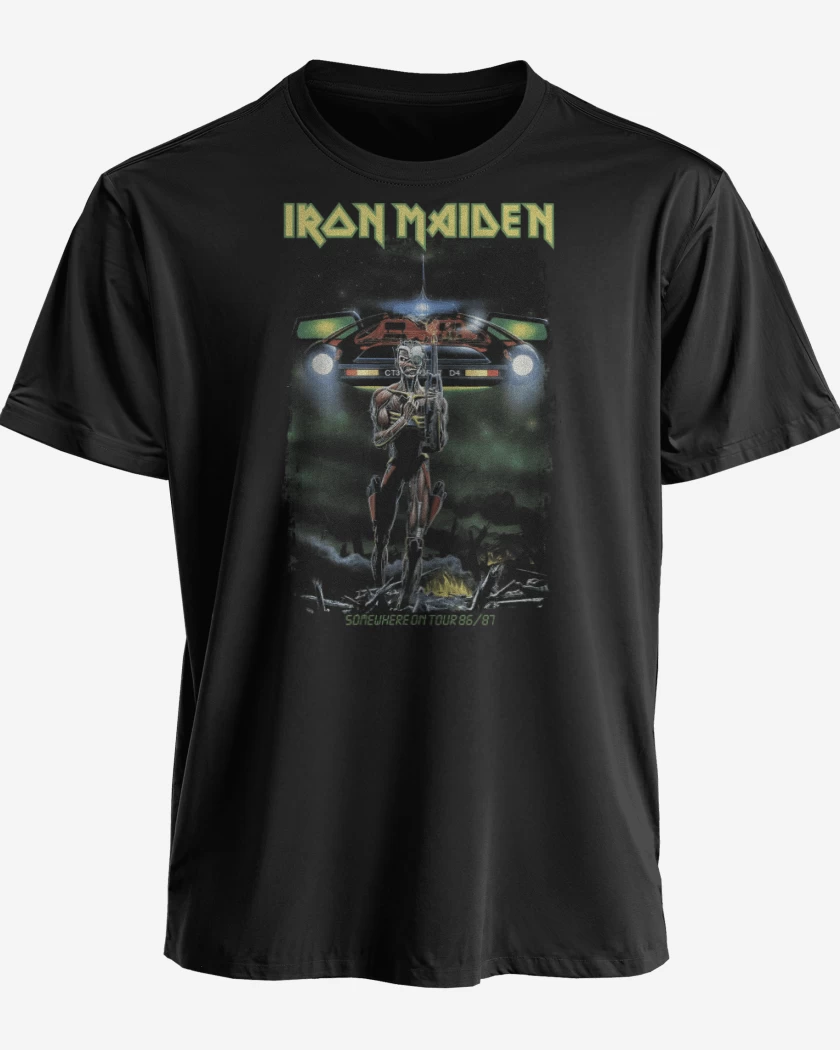 Polera premium Negro de Iron Maiden Somewhere on Tour