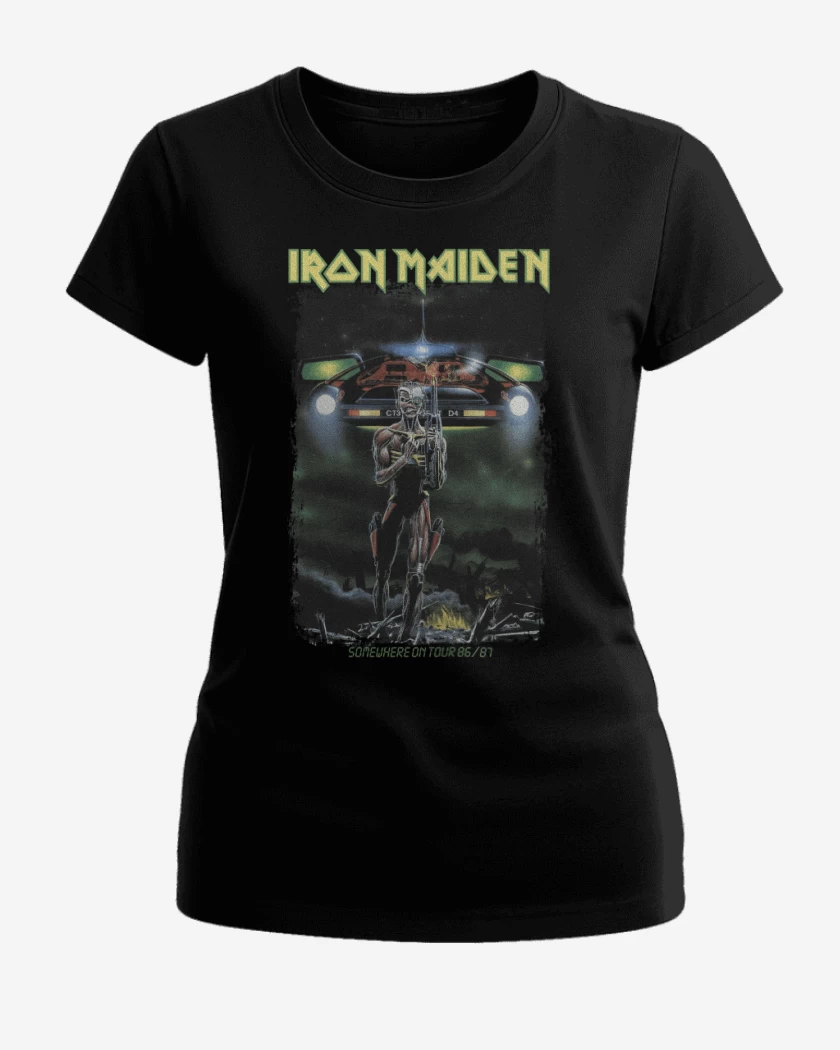 Polera de Mujer Negro de Iron Maiden Somewhere on Tour