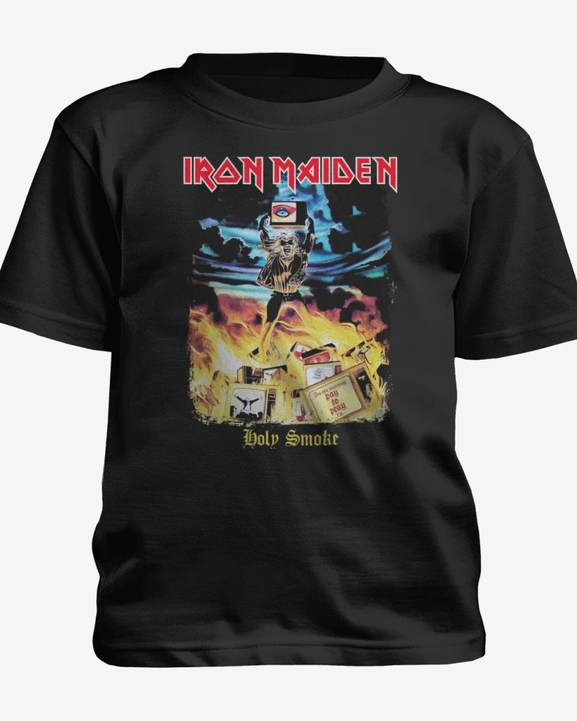 Polera de niño Negro de Iron Maiden Holy Smoke