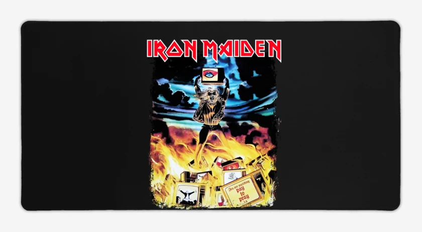 Mouse pad Gamer Negro de Iron Maiden Holy Smoke