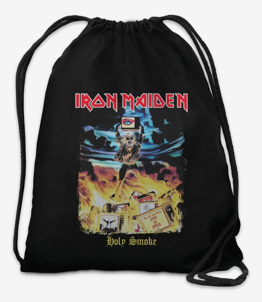 Mochila Negro de Iron Maiden Holy Smoke