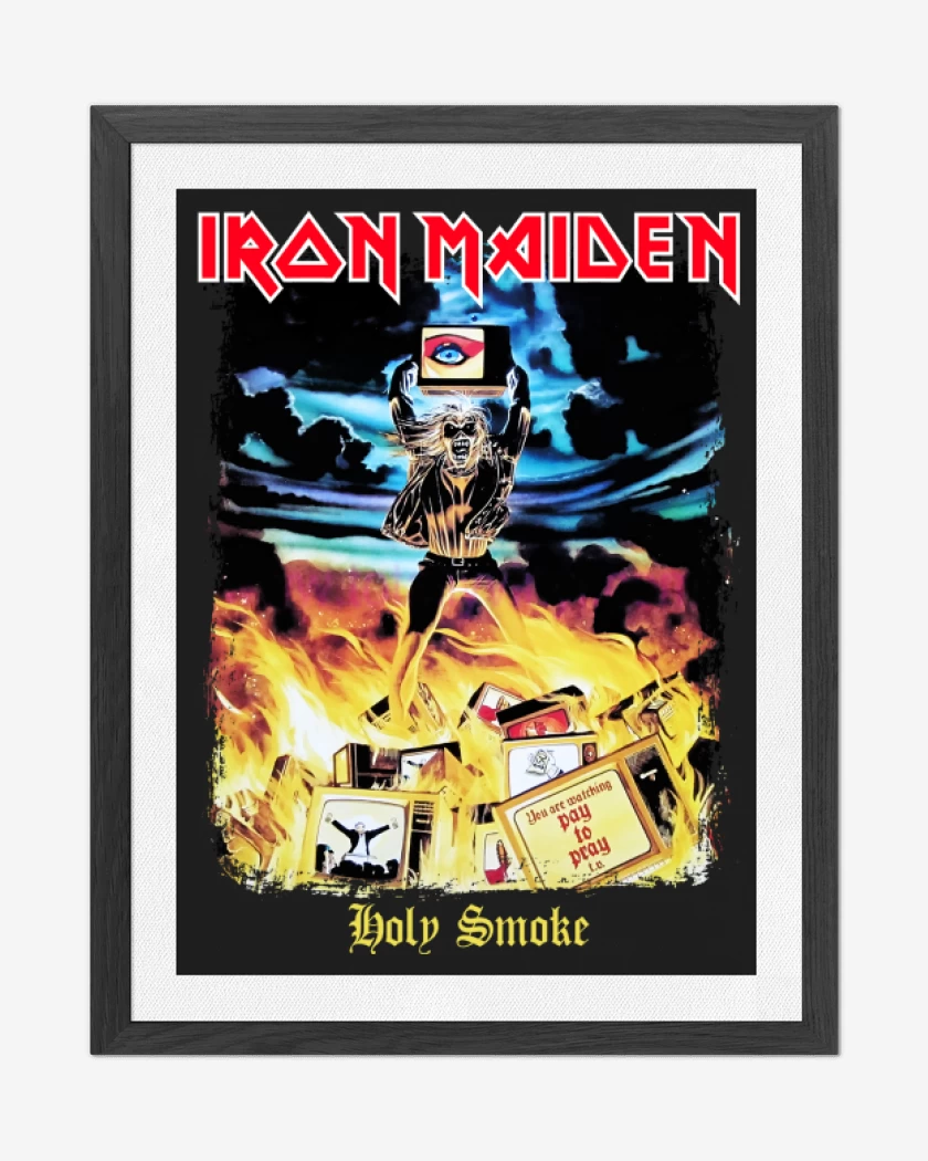 Cuadro decorativo Negro de Iron Maiden Holy Smoke