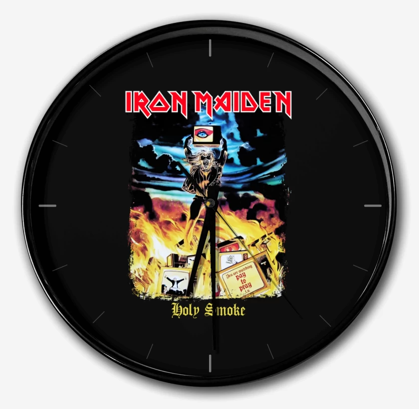 Reloj Negro de Iron Maiden Holy Smoke