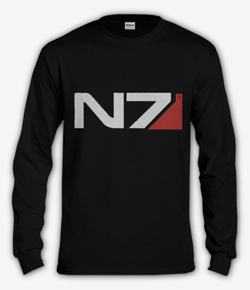 Polera manga larga Negro de N7