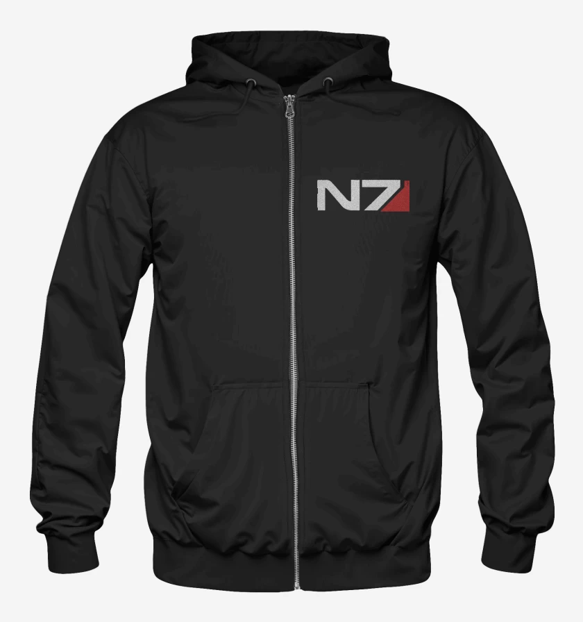 Poleron Canguro con cierre Negro de N7