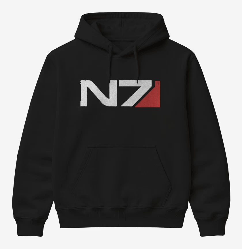 Poleron Canguro básico Negro de N7