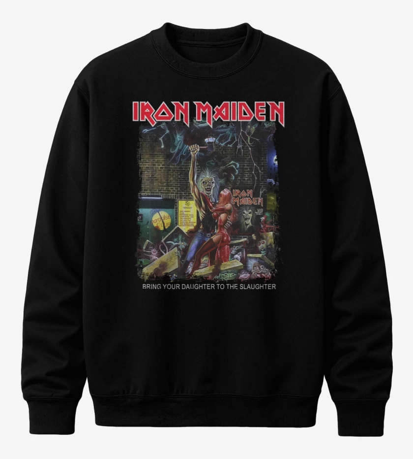Poleron polo Negro de Iron Maiden Bring Your Daughter