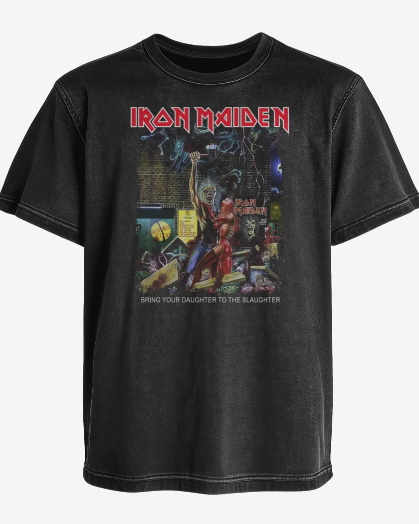Polera desgastada Iron Maiden Bring Your Daughter