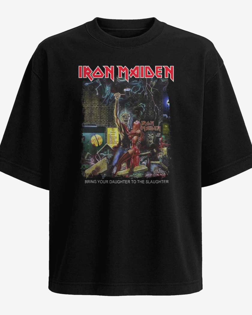 Polera Oversize Iron Maiden Bring Your Daughter