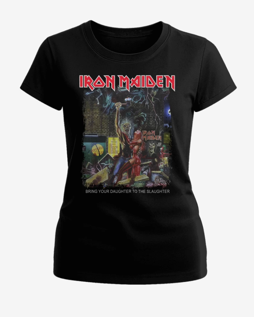 Polera de Mujer Negro de Iron Maiden Bring Your Daughter