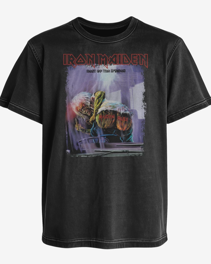 Polera desgastada Negro de Iron Maiden Best of the B Sides