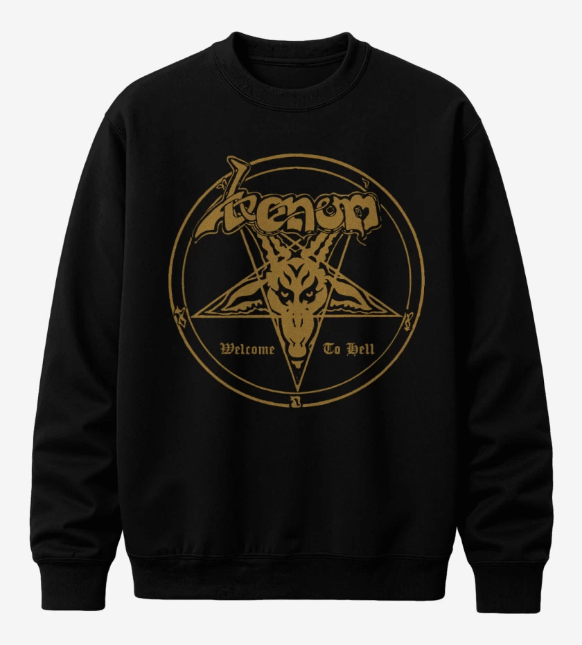 Poleron polo Negro de Venom Welcome To Hell