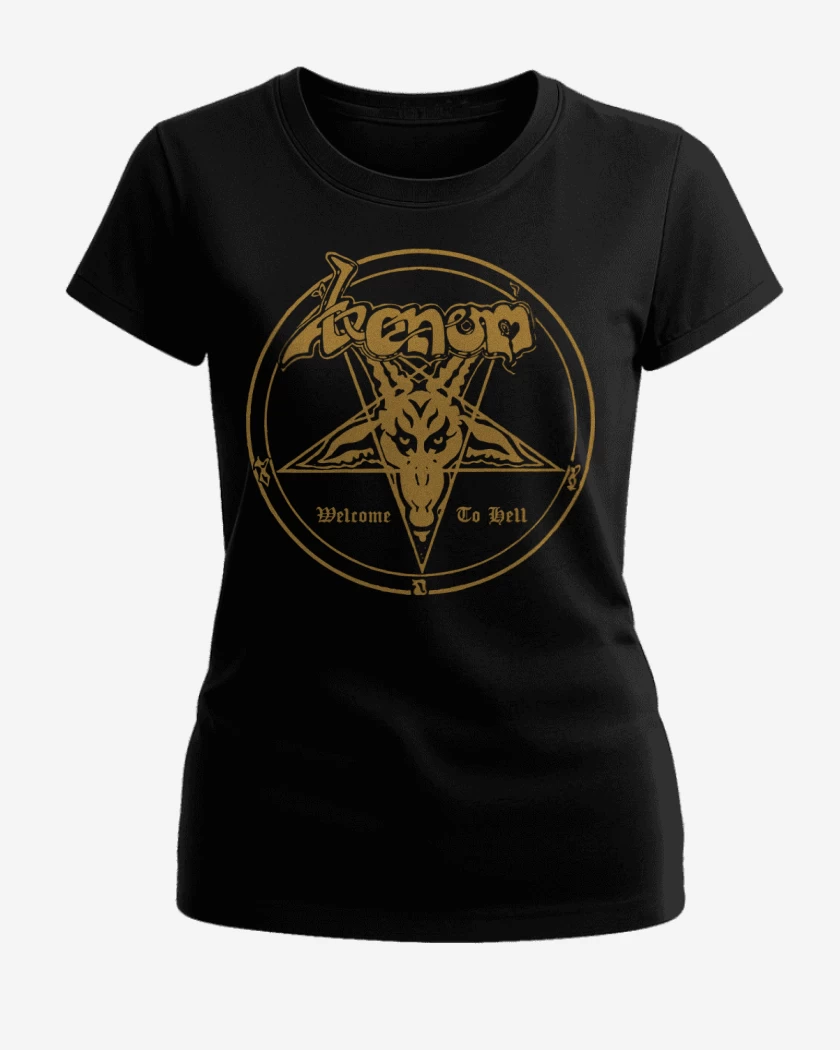 Polera de Mujer Negro de Venom Welcome To Hell