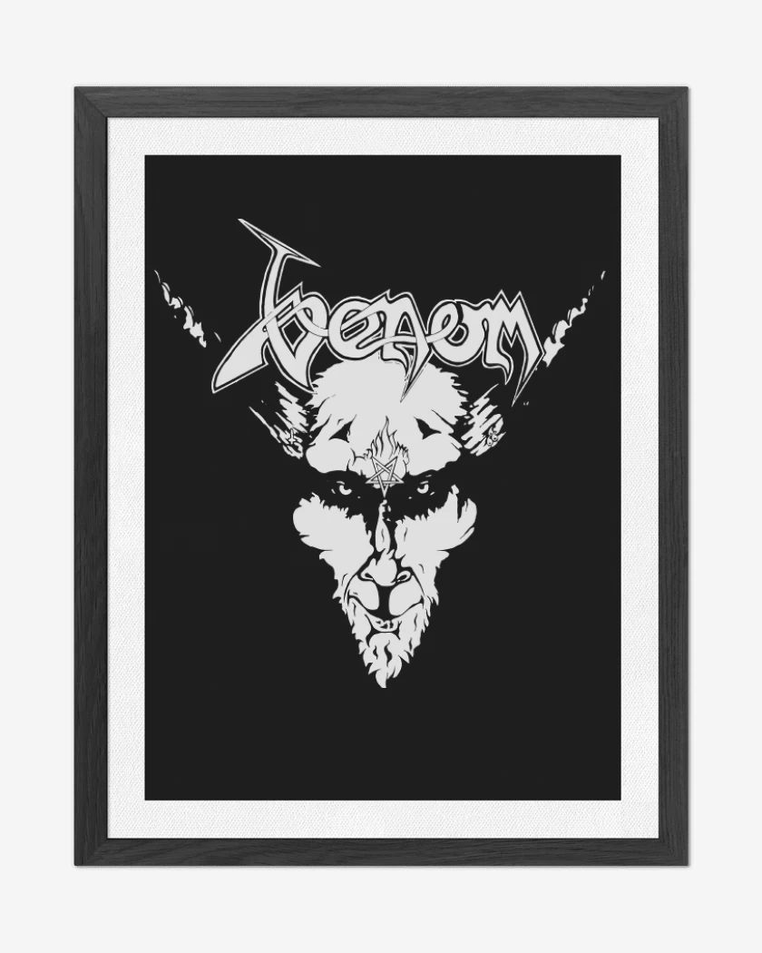 Cuadro decorativo Negro de Venom Black Metal v1