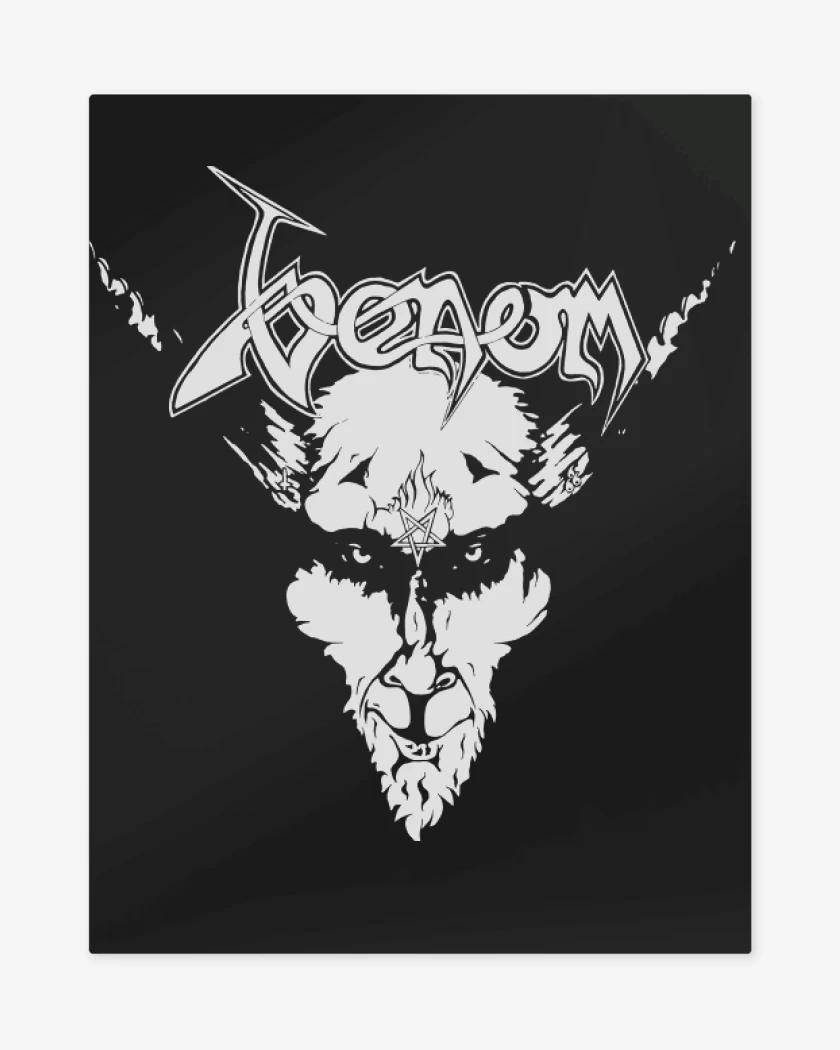 Print metalico Negro de Venom Black Metal v1