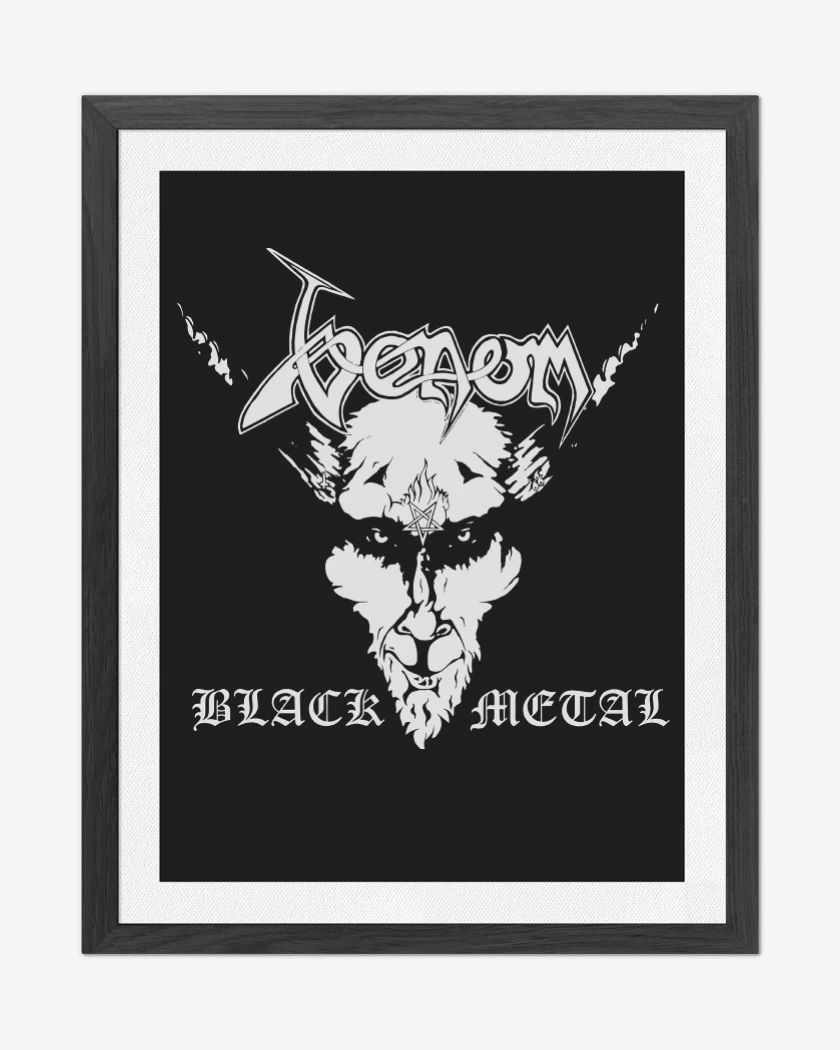 Cuadro decorativo Negro de Venom Black Metal v2