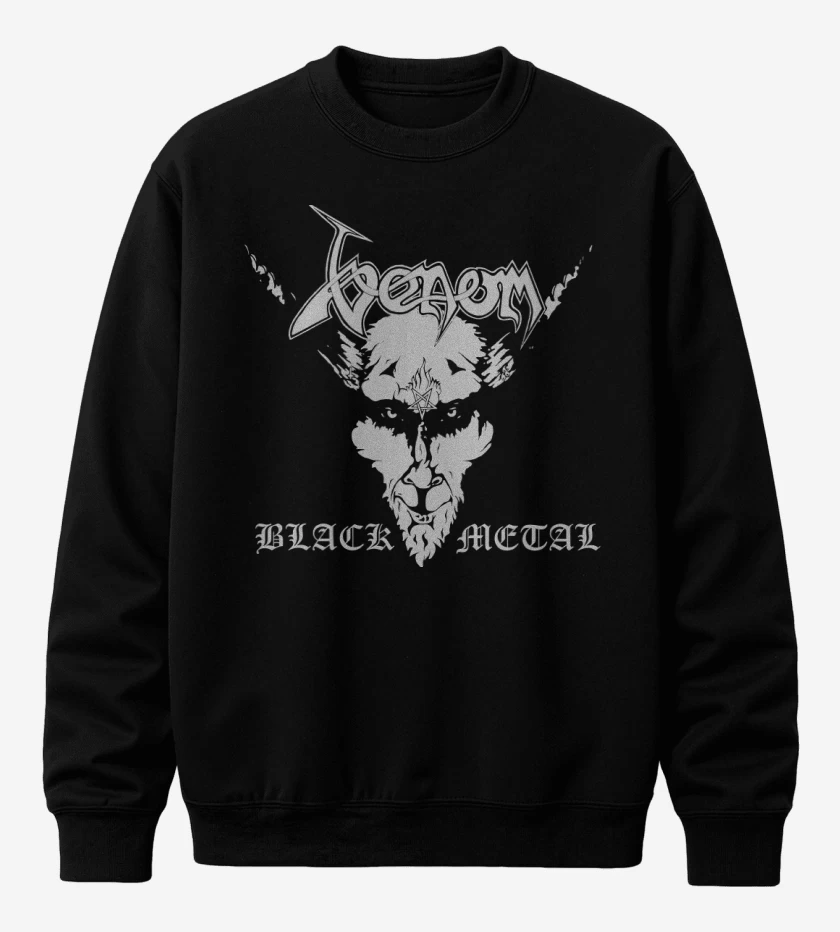 Poleron polo Negro de Venom Black Metal v2