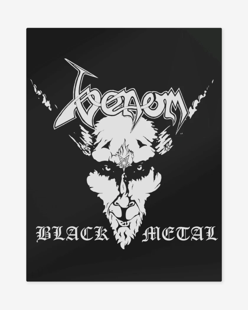 Print metalico Negro de Venom Black Metal v2