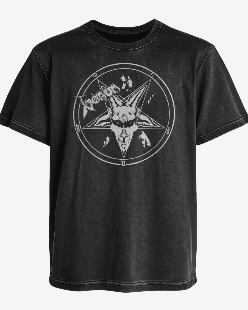 Polera desgastada Negro de Venom 96
